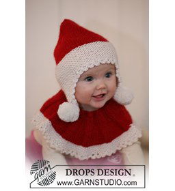 Kerstkraag gemaakt van Drops Alpaca