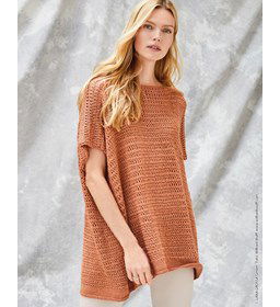 Lange en rechte damestrui gemaakt van Lana Grossa Alta Moda Cotolana en Cotalana Print