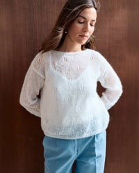 Flinterdunne damestrui in ajourpatroon gemaakt van Breinaalden