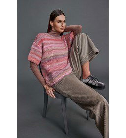 Damestrui korte mouw Roxanne gemaakt van Lang Yarns Harmony