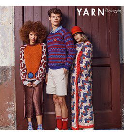 Herentrui met strepen in blokpatroon gemaakt van DMC borduurgaren 16