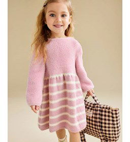 Jurkje met lange mouwen gemaakt van Phildar Phil Romance