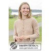 damesvest Maple Cream met kabelpatroon in ronde pas gemaakt van Breinaalden zonder knop