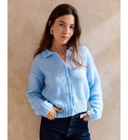 Damesvest met kraagje gemaakt van Breinaalden