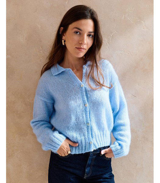 Breipatroon Damesvest met kraagje