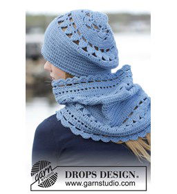 Gehaakte baret en halswarmer  gemaakt van Haaknaalden