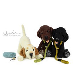 Labrador Retrievers gemaakt van Lang Yarns Jawoll