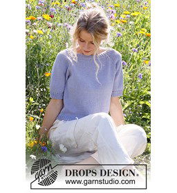 Damestruitje met korte mouwen gemaakt van Drops Muskat