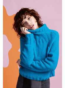 Damestrui met dubbele opstaande halsboord