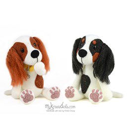 Cavalier King Charles Spaniel gemaakt van Lang Yarns Jawoll