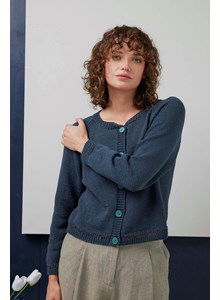 Damesvest Esme met raglanmouwen en knoopsluiting