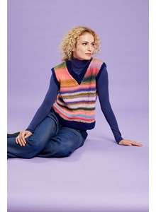 Breipatroon dames top yoko gemaakt van Lang Yarns Promise