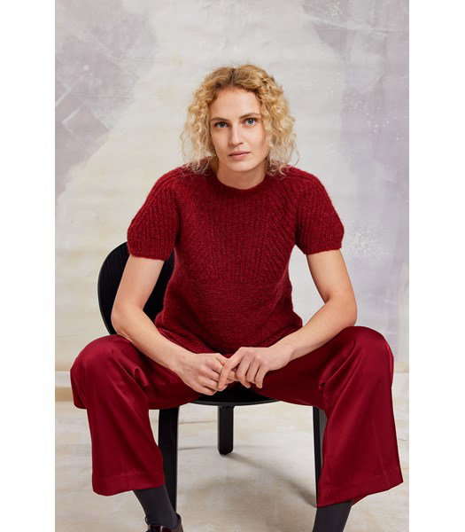 Breipatroon Trui met korte mouw Ruby