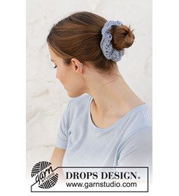 Scrunchie gemaakt van Drops Merino extra fine