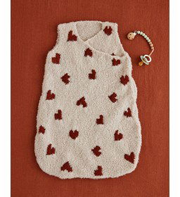 Trappelzak met hartjes gemaakt van Phildar Phil Caresse