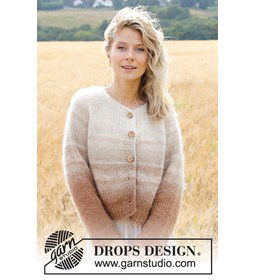 Zandval Vest gemaakt van Drops Kid Silk