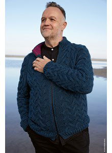 Herenvest met opstaande halsboord.