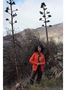 Damesvest met verticale ribbels