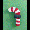 Chenillove Candy Cane met gezichtje gemaakt van Rico Creative Chenillove