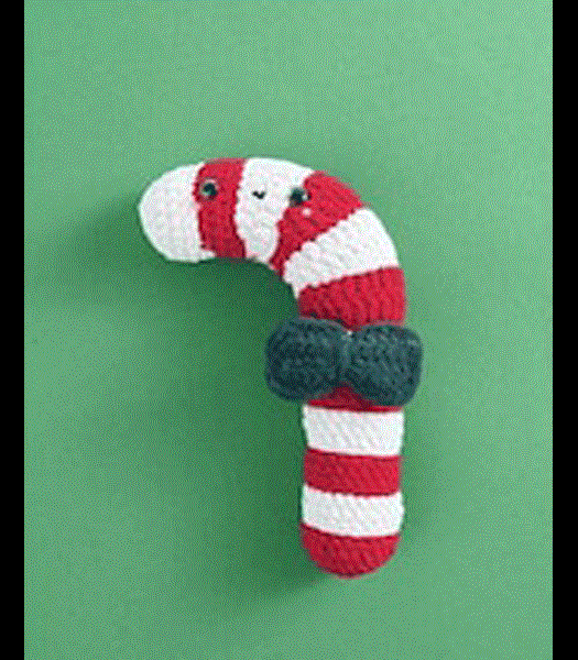 Haakpatroon Chenillove Candy Cane met gezichtje