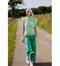 Trui met opstaande halsboord.