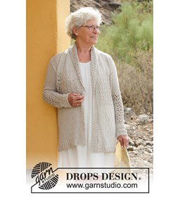 Damesvest gemaakt van Drops Bomull lin