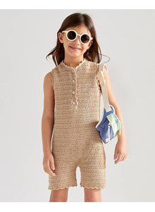 Jumpsuit met schulpranden