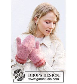 Gevilte wanten gemaakt van Drops Lima