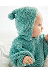 Breipatroon Baby poncho Benjamin van andere kant