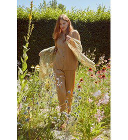 Damessjaal met zeshoekig patroon