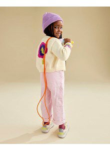 Meisjesvest met gestyleerde bloem