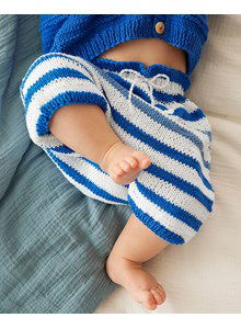 Kort gestreept babybroekje