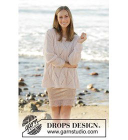 Trui gemaakt van Drops Brushed Alpaca Silk