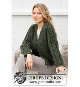 Damesvest gemaakt van Drops Alpaca