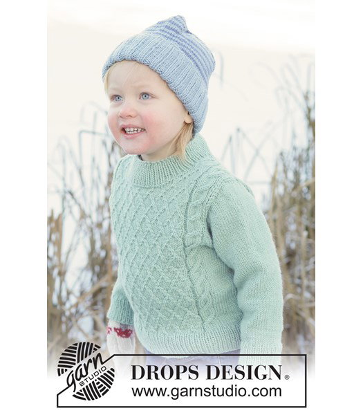 Breipatroon kindertrui met kabels Chilly Charm Sweater