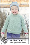 Breipatroon kindertrui met kabels Chilly Charm Sweater van andere kant