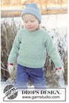 Breipatroon kindertrui met kabels Chilly Charm Sweater van andere kant