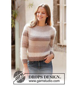 Dames trui gemaakt van Drops Kid Silk