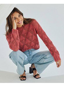 Damestrui in driehoekig ajourpatroon