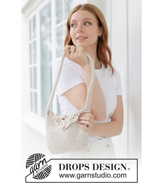 Haakpatroon Gehaakte katoenen tas met elegante waaier-flap