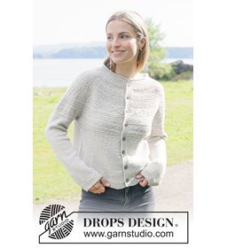 damesvest Moon History Cardigan met ronde pas en reliëfpatroon gemaakt van knopen