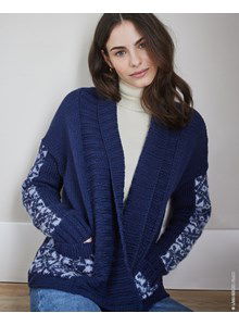 Damesvest met brede sjaalkraag