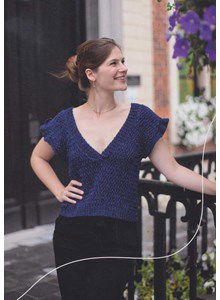 Mouwloos truitje met lage V-hals