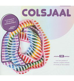 Colsjaal met streepjes gemaakt van Scheepjes Colour Crafter