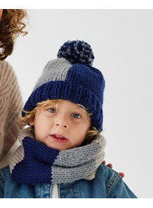 Kindermuts Jacky in blokkleuren