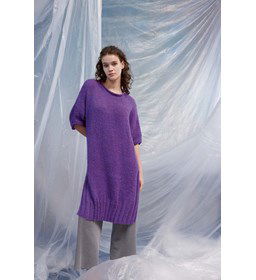 Knielange jurk gemaakt van Lang Yarns Alpaca Soxx 4-ply