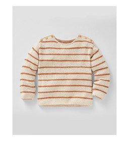 Kindertrui met ronde hals en strepen gemaakt van Phildar Phil Rustique