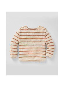 Kindertrui met ronde hals en strepen