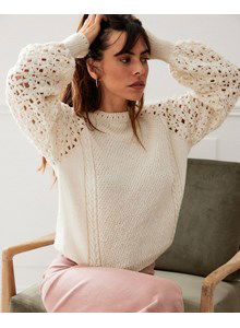 Damestrui met mouwen in bloemenpatroon _ FRANS