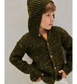 Jongens vest met cappuchon gemaakt van Phildar Phil Randonnees